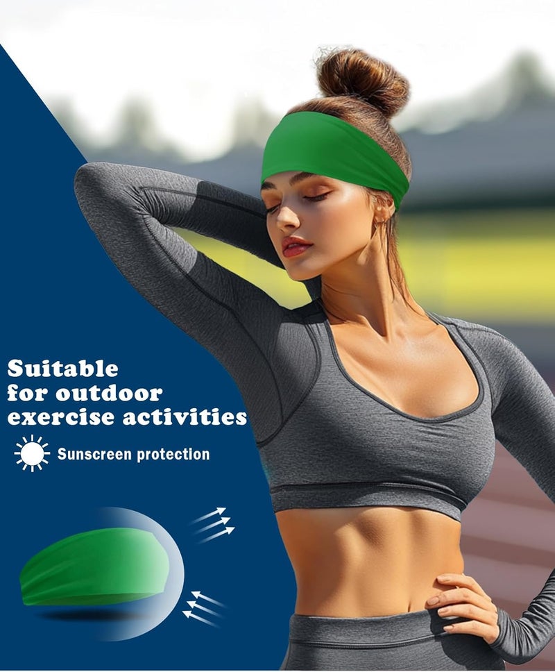 Supeniu Headband for Men & Women, Sweat Wicking Sports Sweatband Headbands, Workout Running Training Yoga Basketball Hairband - Image 4
